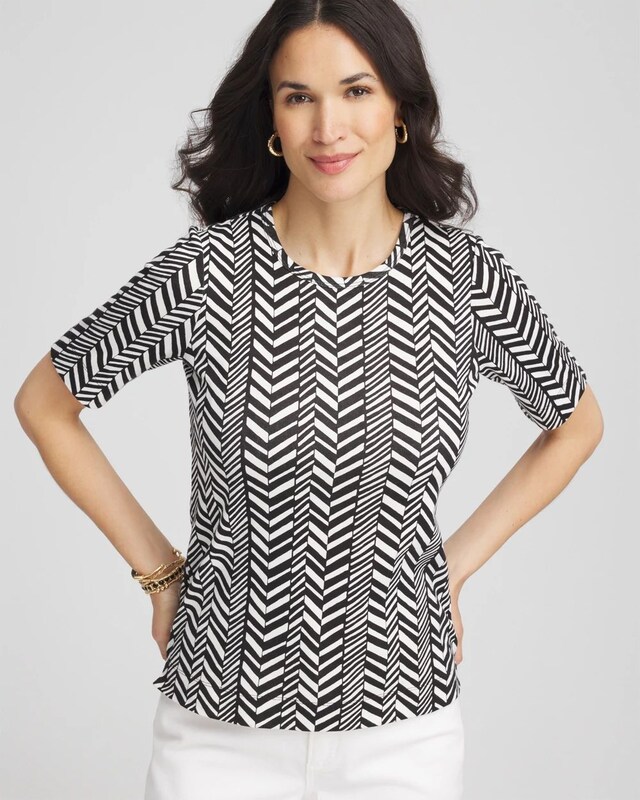 Printed Classic Fit Pima Cotton Tee - image 1